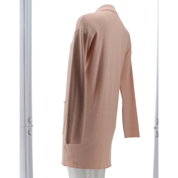 NWT G BY GIULIANA‎ JACQUARD SWEATER KNIT DUSTER CARDIGAN PINK FROST SMALL - Picture 4 of 11